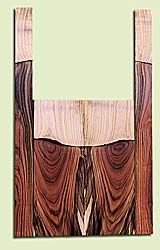 PIMS14390 - Grafted Pistachio, Mandolin Flat Top Back & Side Set, Salvaged from Commercial Grove, Amazing Colors & Contrast, Very Hard, Dense Fine Grain, Visually Stunning, Excellent Tone, 2 panels each 0.19" x 6.5" X 17.25", S2S, and 2 panels each 0.19" 