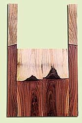 PIMS14392 - Grafted Pistachio, Mandolin Flat Top Back & Side Set, Salvaged from Commercial Grove, Amazing Colors & Contrast, Very Hard, Dense Fine Grain, Visually Stunning, Excellent Tone, 2 panels each 0.19" x 6.25" X 16.625", S2S, and 2 panels each 0.19