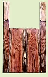 PIMS14410 - Grafted Pistachio, Mandolin Flat Top Back & Side Set, Salvaged from Commercial Grove, Amazing Colors & Contrast, Very Hard, Dense Fine Grain, Visually Stunning, Excellent Tone, 2 panels each 0.23" x 6" X 17.25", S2S, and 2 panels each 0.19" x 