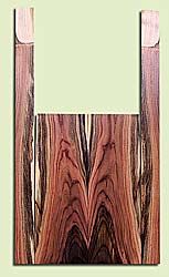 PIMS14412 - Grafted Pistachio, Mandolin Flat Top Back & Side Set, Salvaged from Commercial Grove, Amazing Colors & Contrast, Very Hard, Dense Fine Grain, Visually Stunning, Excellent Tone, 2 panels each 0.2" x 6" X 17.4", S2S, and 2 panels each 0.2" x 2.2