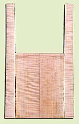 MAMS14892 - Western Big Leaf Maple, Mandolin Flattop Back & Side Set, Salvaged Old Growth, Excellent Color & Curl, Traditional Mandolin Tonewood, Minor sticker mark, should be stained, 2 panels each 0.15" x 6" X 16", S1S, and 2 panels each 0.15" x 2" X 28